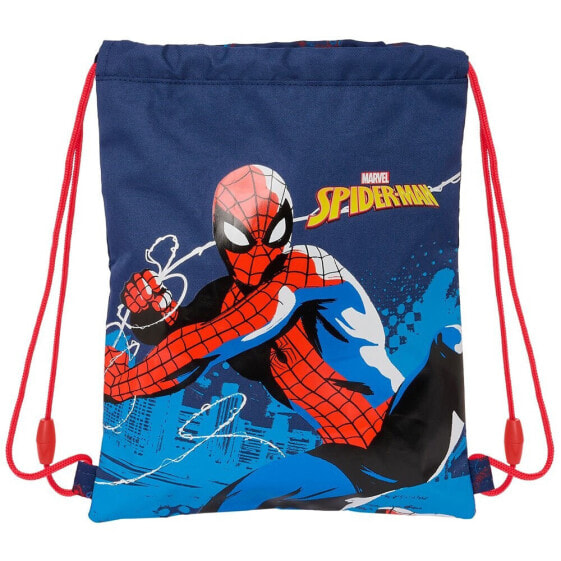Рюкзак safta Junior 34 см Spider-Man Neon Gymsack