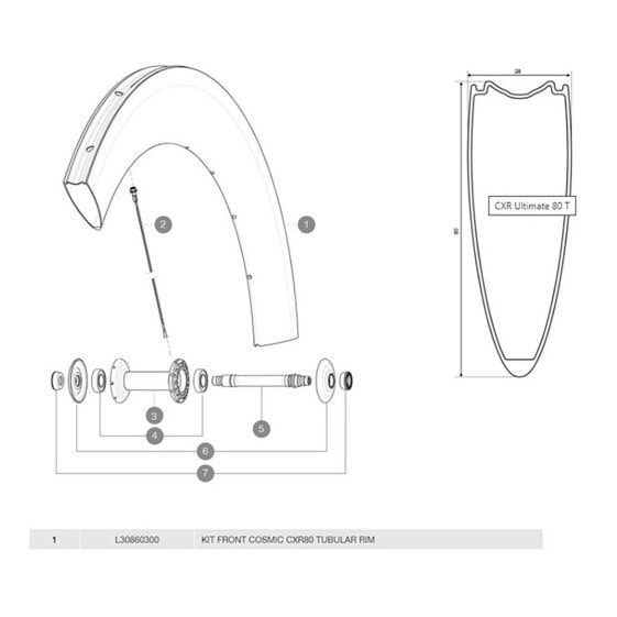 MAVIC CXR Ultimate 80 Tubular Front Rim