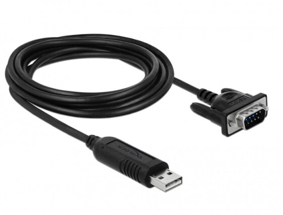 Delock 66282 - 1.8 m - RS-232 - USB Type-A - Male - Male - Straight