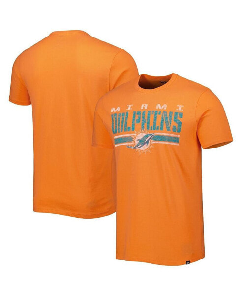 Men's Orange Miami Dolphins Team Stripe T-shirt