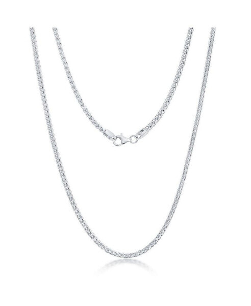 Diamond cut Franco Chain 2.5mm Sterling Silver or Gold Plated Over Sterling Silver 20" Necklace