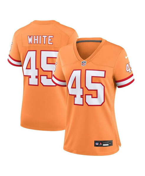 Women's Devin White Orange Tampa Bay Buccaneers Throwback Game Jersey