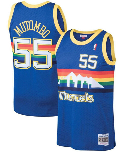 Men's Dikembe Mutombo Blue Denver Nuggets 1991-92 Hardwood Classics Swingman Jersey