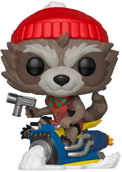 Funko Pop!. Bobble Marvel: Holiday-Rocket Raccoon Collectible Figure - Guardians of The Galaxy - Vinyl Collectible Figure - Gift Idea - Official Merchandise - Toy for Children and Adults