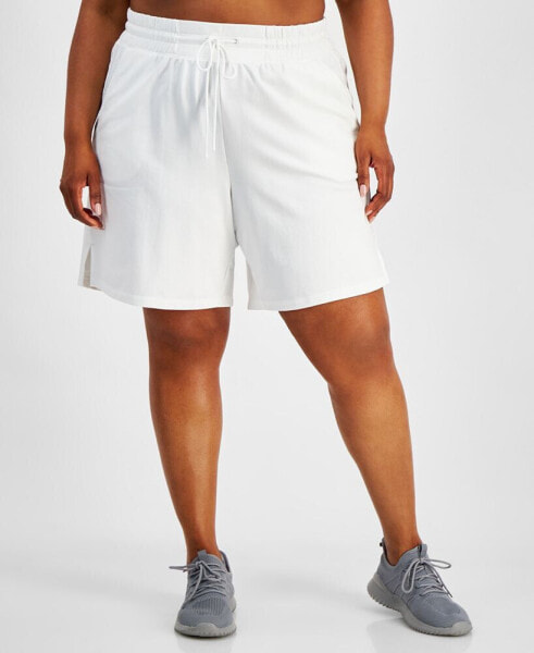 Plus Size Comfort Flow High Rise Shorts, Created for Macy's