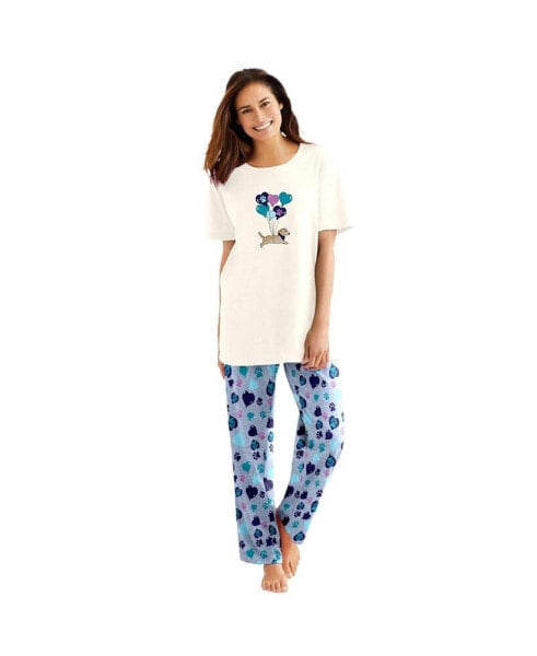 Plus Size Graphic Tee PJ Set