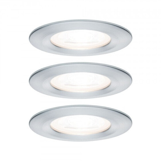 PAULMANN 934.44, Recessed lighting spot, GU10, 3 bulb(s), LED, 2700 K, Aluminium