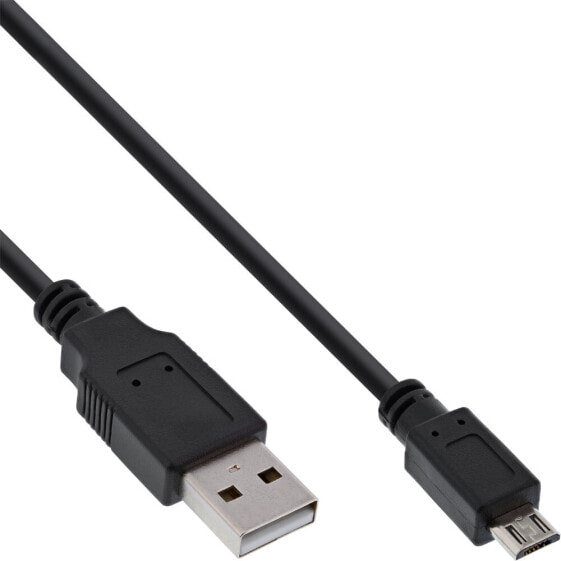 InLine Basic Micro-USB 2.0 cable - USB Type A male / Micro-B male - black - 1m