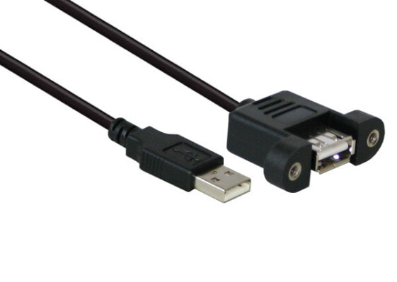 Good Connections USB 2.0 A/A 1 m - 1 m - USB A - USB A - USB 2.0 - Male/Female - Black