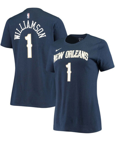 Women's Zion Williamson Navy New Orleans Pelicans Name & Number Performance T-shirt