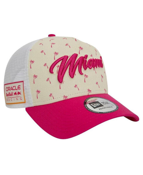 Men's Cream Red Bull Racing 2024 Miami Grand Prix Trucker 9FORTY Adjustable Hat