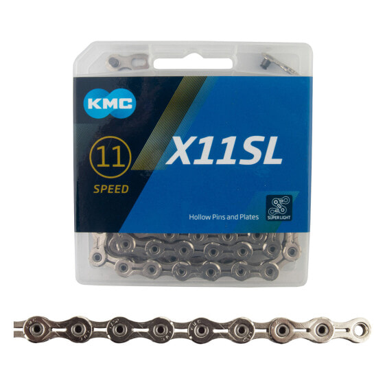 KMC X11SL Super Light Chain - 11-Speed, 116 Links, Silver