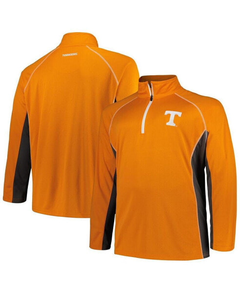 Men's Tennessee Orange Tennessee Volunteers Big and Tall Quarter-Zip Raglan Jacket