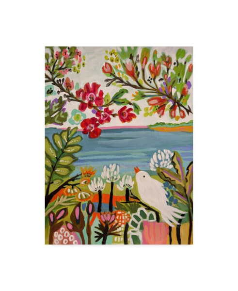 Karen Fields Birds in the Garden II Canvas Art - 20" x 25"