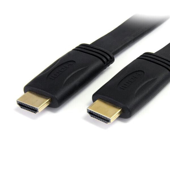 StarTech.com 1,8m Flat High Speed HDMI Cable with Ethernet - Ultra HD 4k x 2k HDMI Cable - HDMI to HDMI M/M~6 ft Flat High Speed HDMI Cable with Ethernet - Ultra HD 4k x 2k HDMI Cable - HDMI to HDMI M/M - 1.8 m - HDMI Type A (Standard) - HDMI Type A (Standard) - 3D -