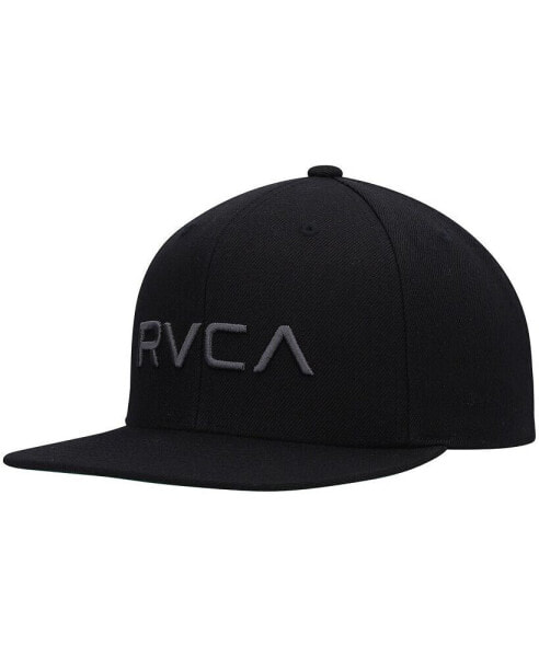 Бейсболка с пряжкой RVCA Big Boys Black Logo TwillSnapback Hat