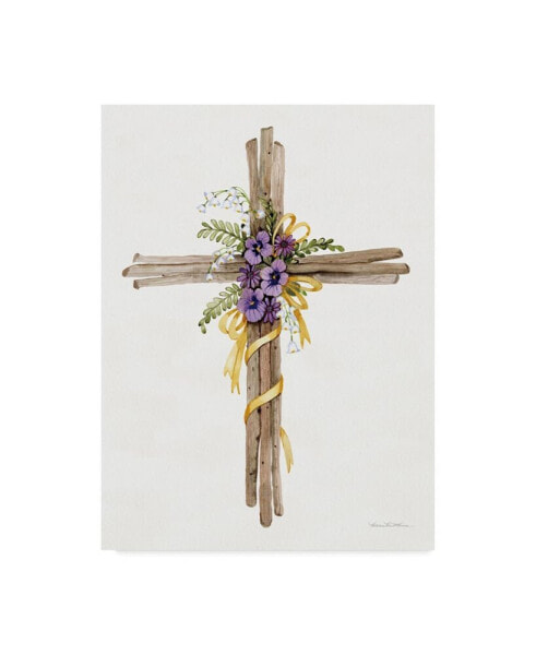 Kathleen Parr Mckenna Easter Blessing Cross I Canvas Art - 20" x 25"