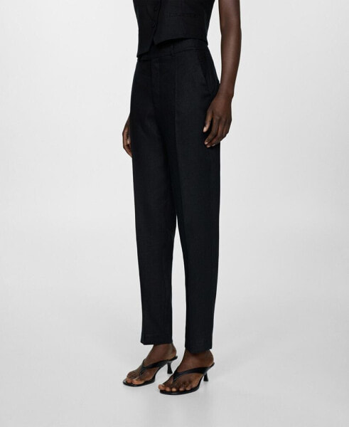 Women's 100% Linen Suit Trousers