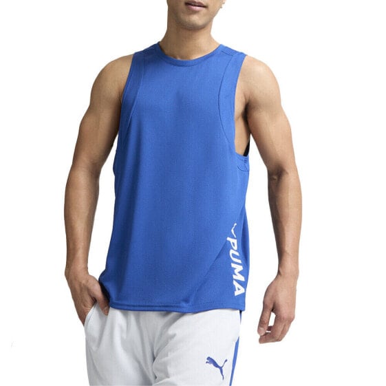 Puma Fit Ultrabreathe Crew Neck Athletic Tank Top Mens Blue Casual Athletic 524