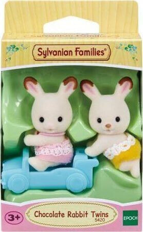 Figurka Epoch Sylvanian Bliźniaki królików z czekoladowymi uszkami (05420)