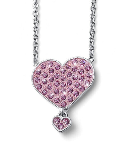 Delicate necklace for girls Dreamheart with crystals L1002PIN