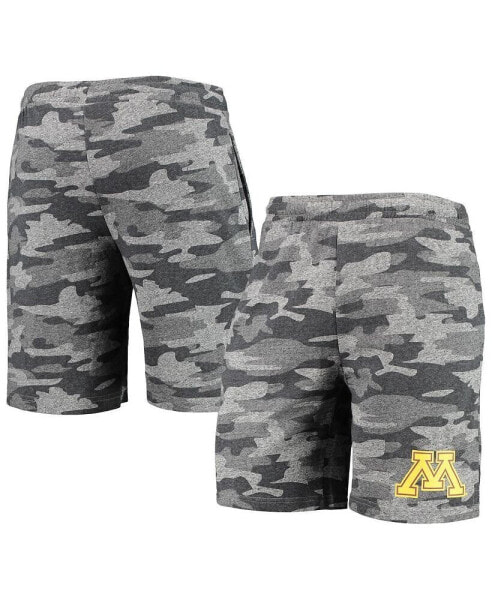 Men's Charcoal, Gray Minnesota Golden Gophers Camo Backup Terry Jam Lounge Shorts