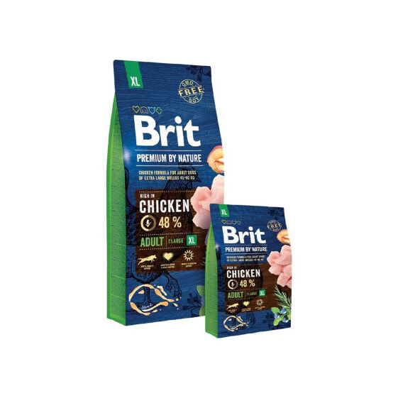 Сухой корм для собак Brit Premium by Nature Adult с курицей и лососем 15 кг