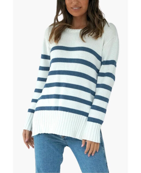 Women's Cotton Jodi Stripe Tunic Sweater