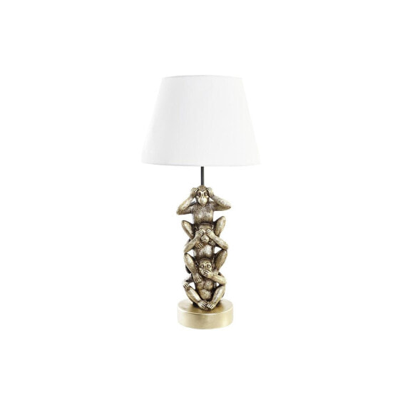 Декоративная настольная лампа DKD Home Decor Золото-белая Колониальная 220 V 50 W Обезьяна (30 x 30 x 61 см)
