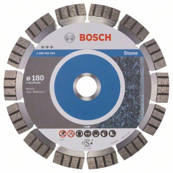 Bosch Diamanttrennscheibe Best for Stone 180 x 22,23 x 2,4 x 12 mm