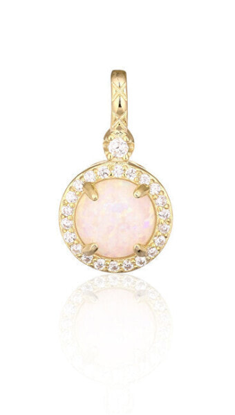 Beautiful gold plated pendant with synthetic opal SVLP0412SH2OG00