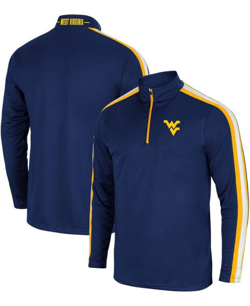 Men's Navy West Virginia Mountaineers 1955 Quarter-Zip Jacket