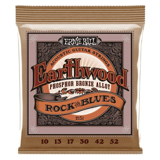 Ernie Ball EB2151 10-52 Earthwood Phosphor Bronze Hybrid Slinky