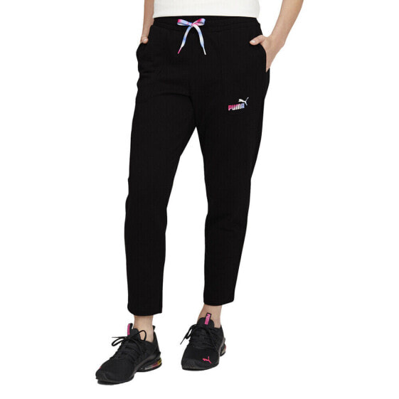 Puma Elevated Essentials Ombre Pants Womens Black Casual Athletic Bottoms 675905