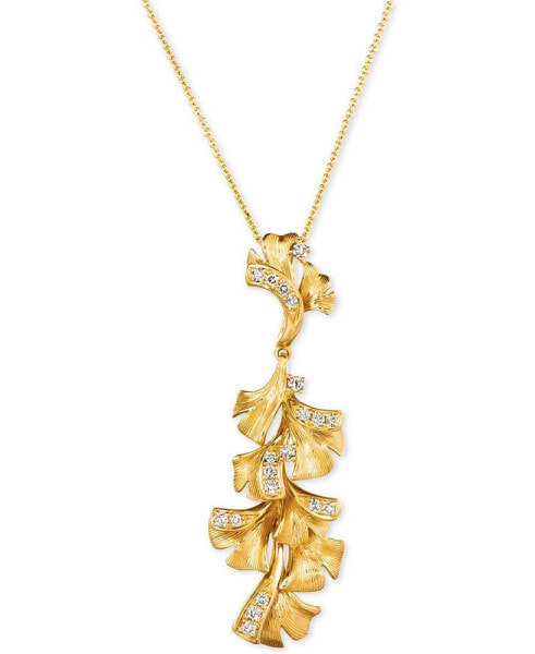 Nude Diamond Floral 18" Pendant Necklace (1/3 ct. t.w.) in 14k Gold