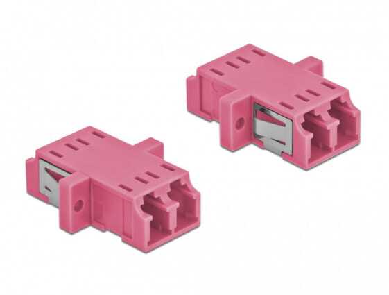 Комплектующие для кабель-каналов Delock 86537 - LC - Female/Female - OM4 - виолетовый - многомодовый - 2 шт.