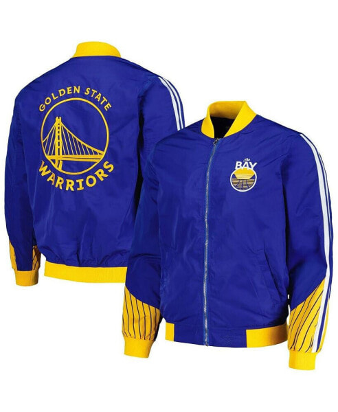 Куртка-бомбер с полной молнией JH Design "Golden State Warriors" для мужчин.