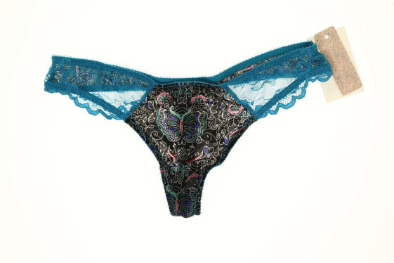 Underella By Ella Moss Blue Women's Size Small Thongs Panties (Black) 150182