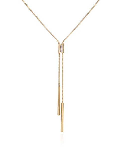 Gold-Tone Long Y-Necklace, 24"