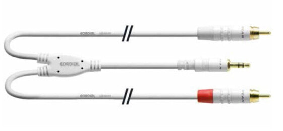 Cordial CFY 1.5 WCC-LONG-SNOW - 3.5mm - Male - 2 x RCA - Male - 1.5 m - White