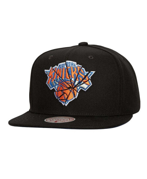 Men's Black New York Knicks Shattered Snapback Hat