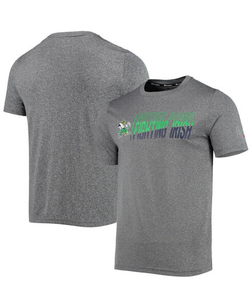 Men's Gray Notre Dame Fighting Irish Slash Stack T-shirt