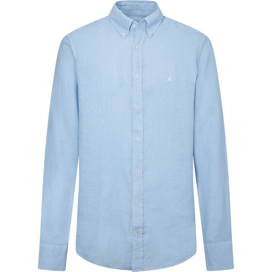 HACKETT Garment Dyed Linen B Long Sleeve Shirt