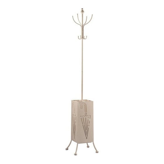 Coat rack Umbrella stand Metal Cream (34 x 188 x 34 cm)