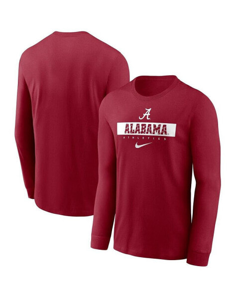 Men's Alabama Crimson Tide 2024 Sideline Legend Performance Long Sleeve T-Shirt