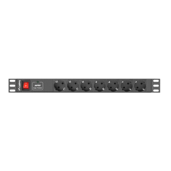 Power Socket - 7 Sockets with Switch Lanberg PDU-07F-0200-IEC-BK 2500 W 220-250 V 10 A