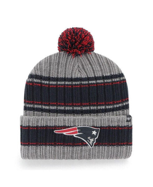 Men's Graphite New England Patriots Rexford Cuffed Knit Hat with Pom