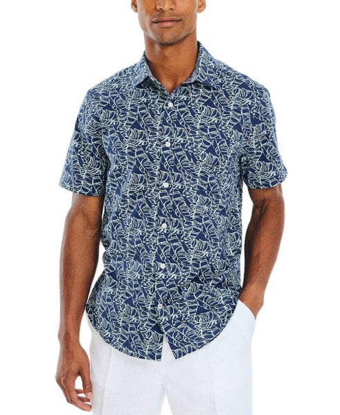 Мужская рубашка Nautica с коротким рукавом и пальмовым принтом
