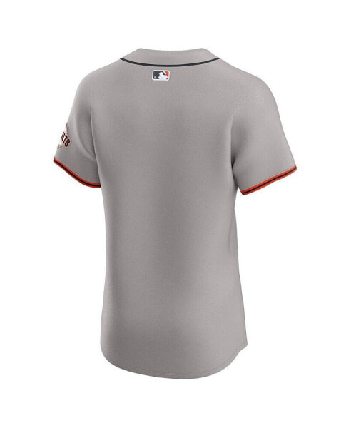 Men's Gray San Francisco Giants Road Vapor Premier Elite Patch Jersey