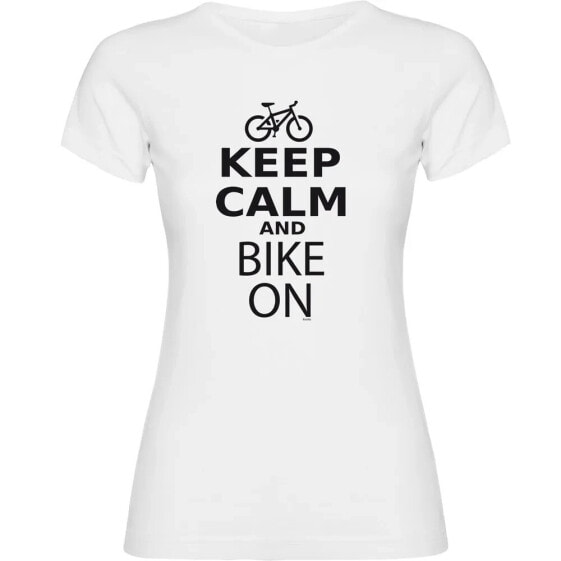 KRUSKIS Keep Calm And Bike On short sleeve T-shirt